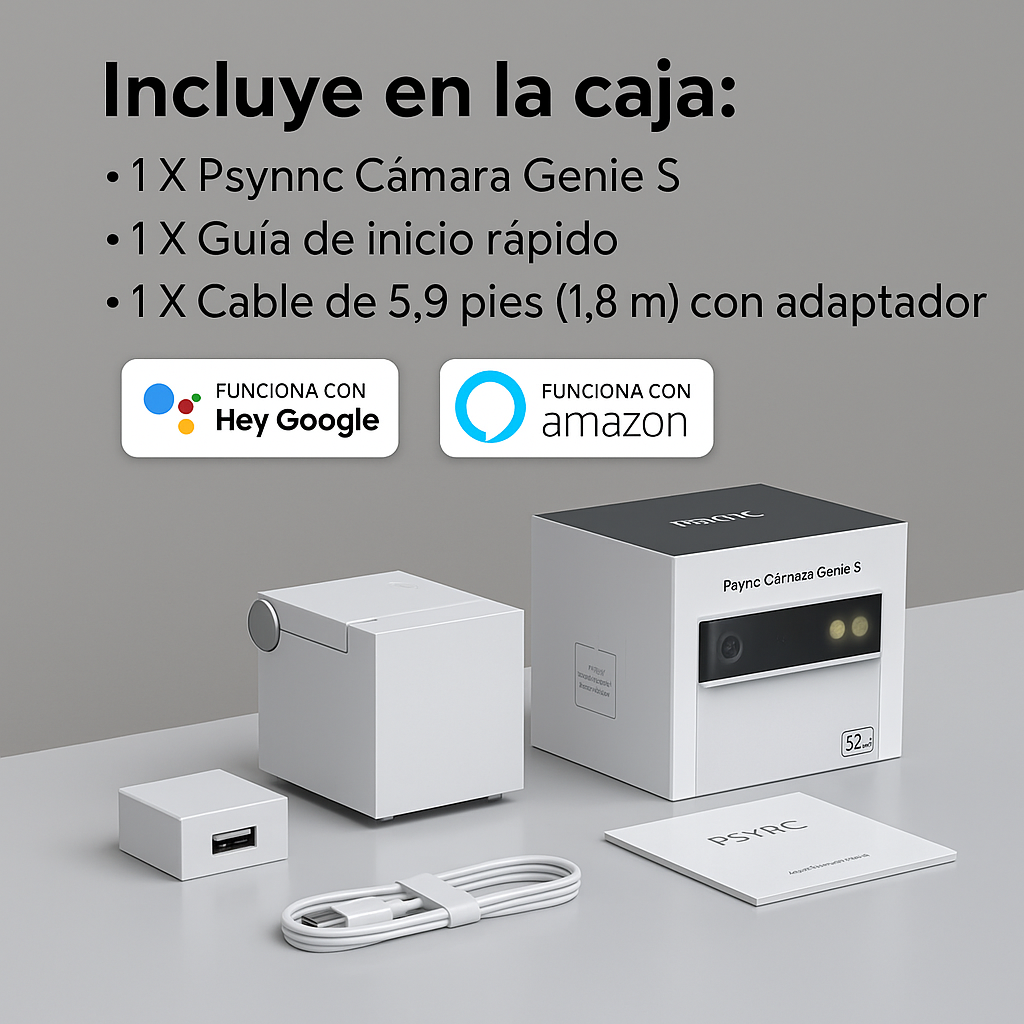 Cámara de seguridad inteligente para el hogar con Wi-Fi + REGALO